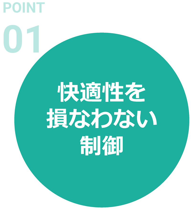 point1 快適性を損なわない制御